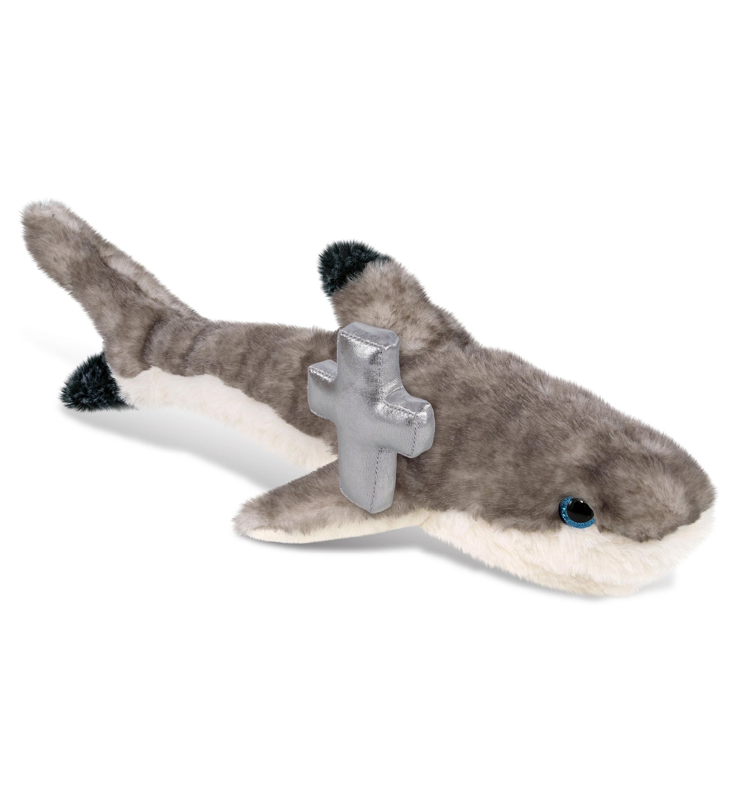 PLUSH CROSS - SUPER SOFT PLUSH - BLACKTIP REEF SHARK