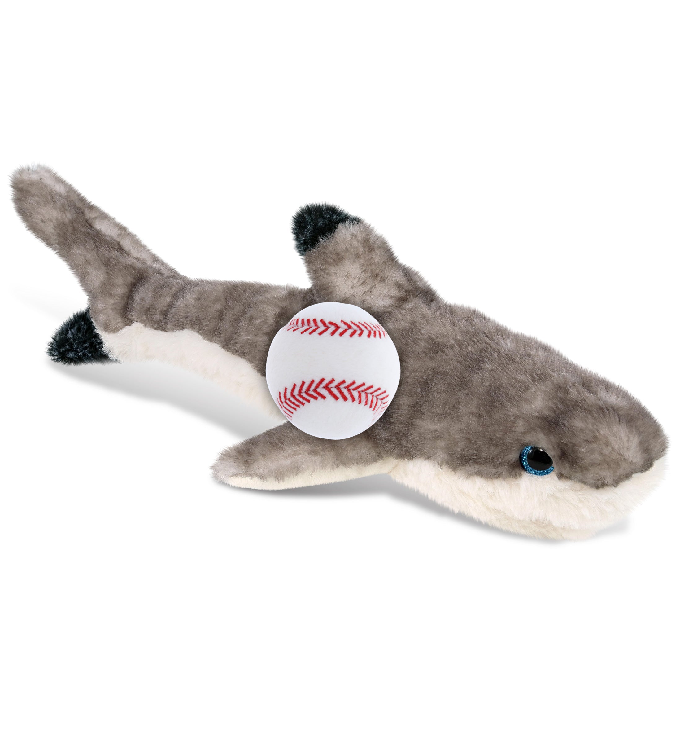 SUPER SOFT PLUSH - BLACKTIP REEF SHARK WITH BASEBALL PLUSH