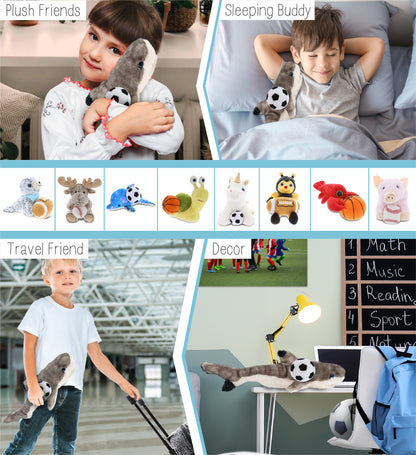 SUPER SOFT PLUSH - BLACKTIP REEF SHARK WITH SOCCER PLUSH