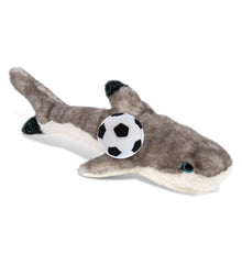 SUPER SOFT PLUSH - BLACKTIP REEF SHARK WITH SOCCER PLUSH
