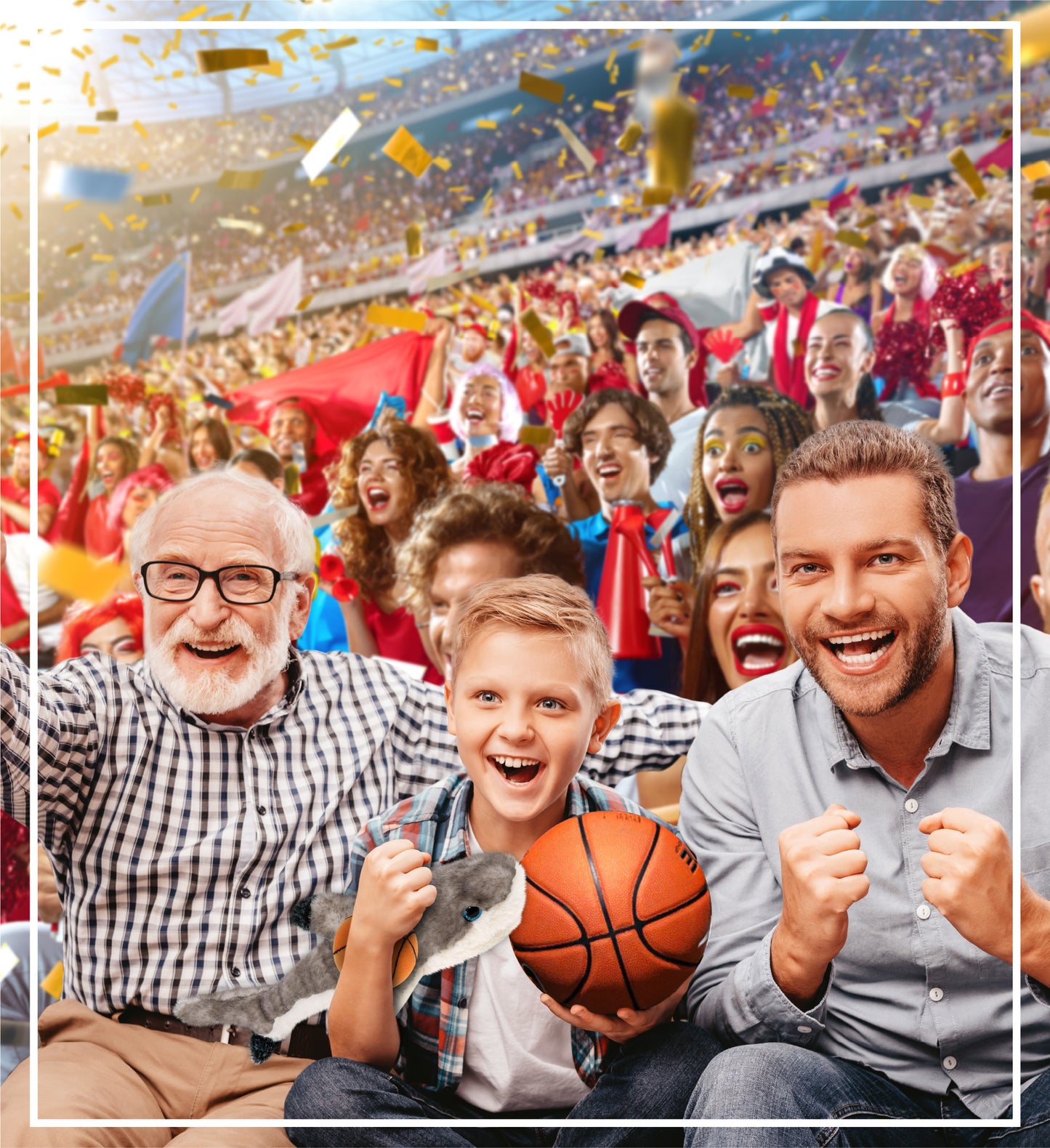SUPER SOFT PLUSH - BLACKTIP REEF SHARK WITH BASKETBALL PLUSH