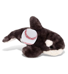 SUPER SOFT PLUSH - WILD KILLER WHALE SMALL WITH BASEBALL PLUSH