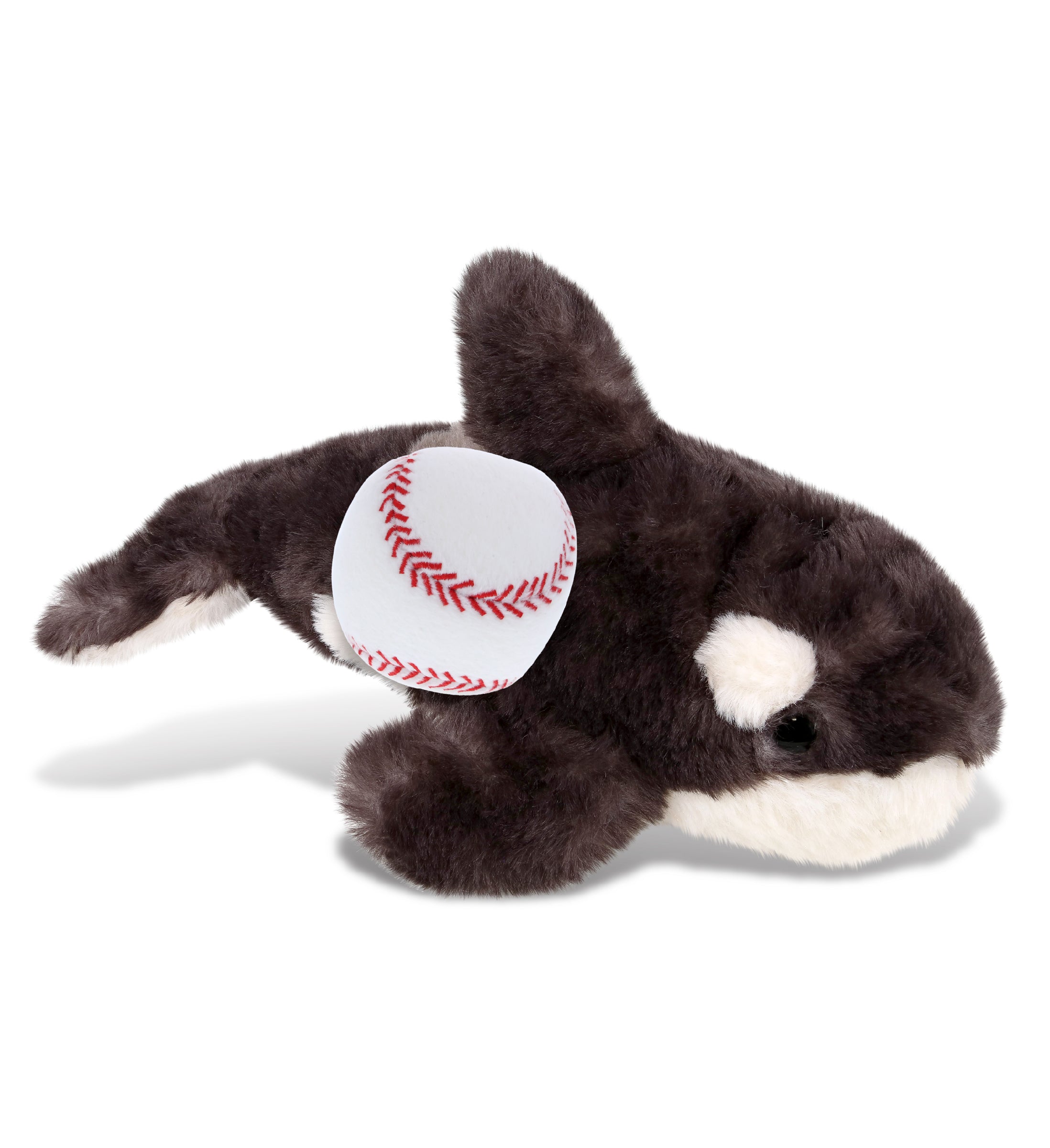 SUPER SOFT PLUSH - WILD KILLER WHALE SMALL WITH BASEBALL PLUSH