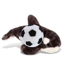 SUPER SOFT PLUSH - WILD KILLER WHALE SMALL WITH SOCCER PLUSH