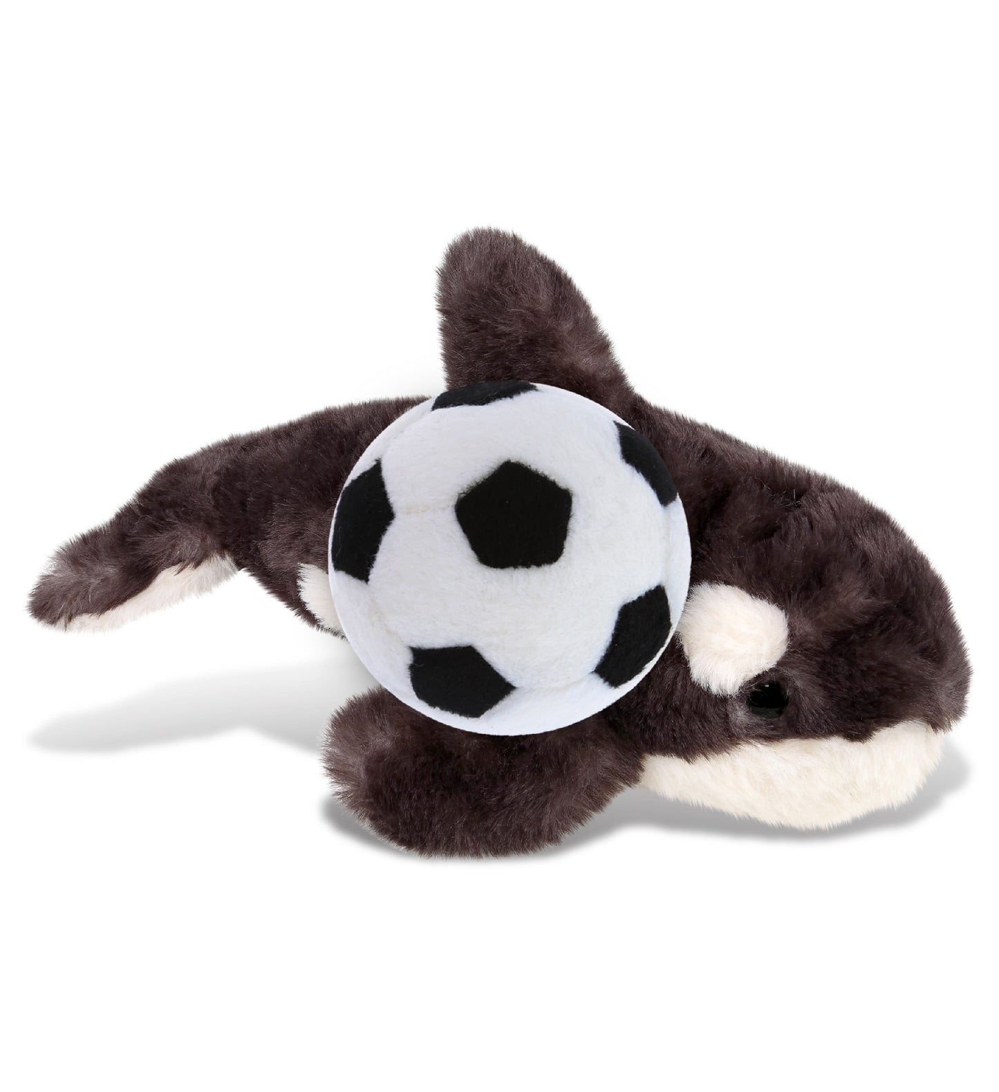 SUPER SOFT PLUSH - WILD KILLER WHALE SMALL WITH SOCCER PLUSH