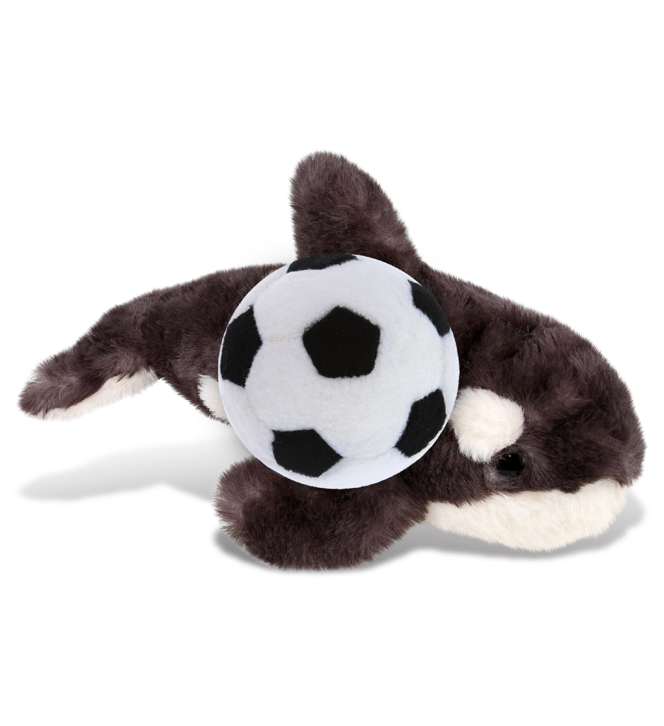 SUPER SOFT PLUSH - WILD KILLER WHALE SMALL WITH SOCCER PLUSH