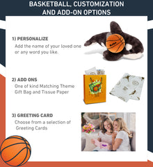 SUPER SOFT PLUSH - WILD KILLER WHALE SMALL WITH BASKETBALL PLUSH