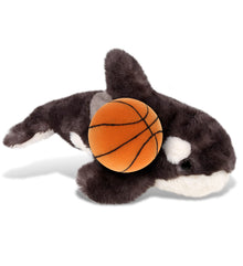 SUPER SOFT PLUSH - WILD KILLER WHALE SMALL WITH BASKETBALL PLUSH