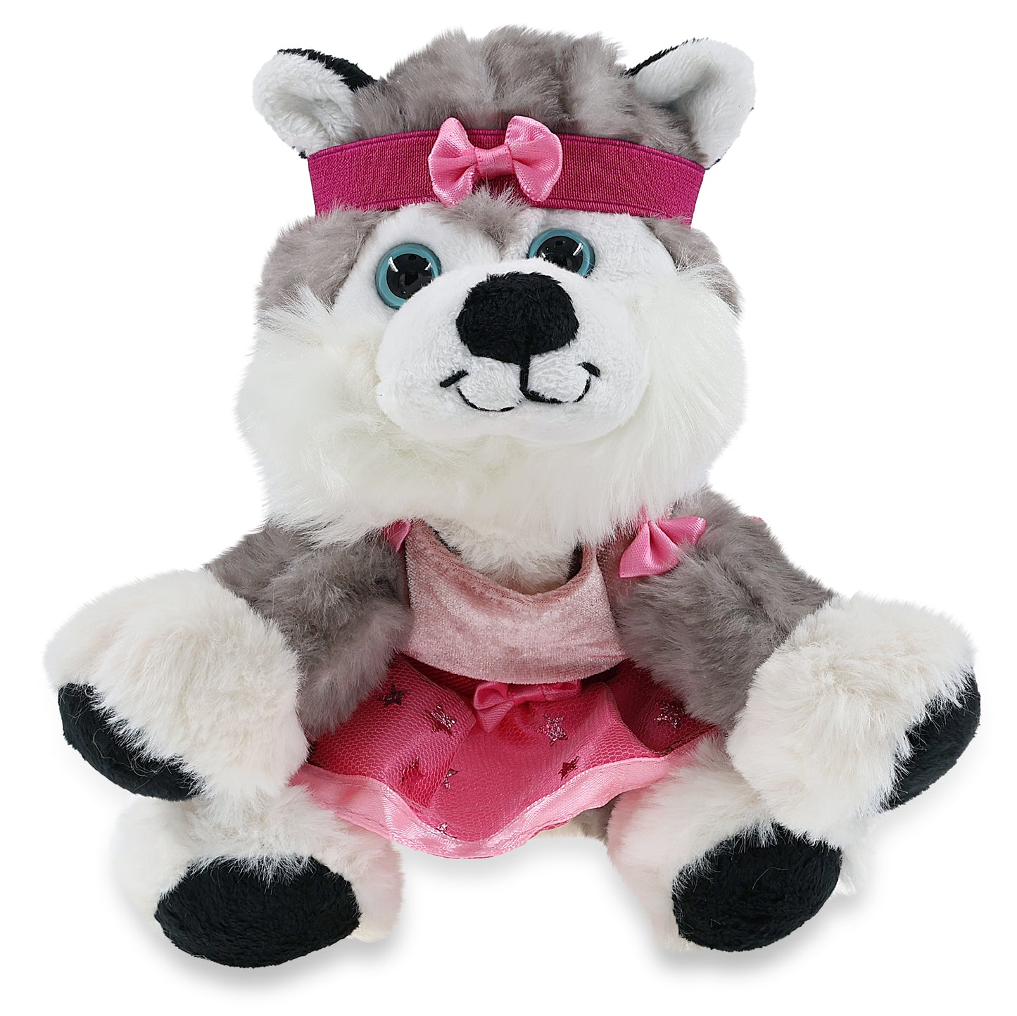 SUPER SOFT PLUSH - FLOPPY HUSKY WITH BALLERINA DRESS UP