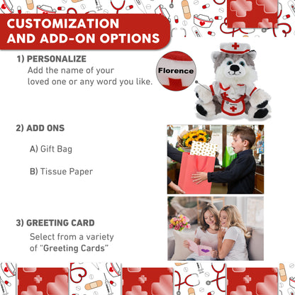 SUPER SOFT PLUSH - FLOPPY HUSKY NURSE