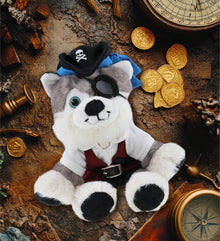 SUPER SOFT PLUSH - FLOPPY HUSKY PIRATE DRESS UP