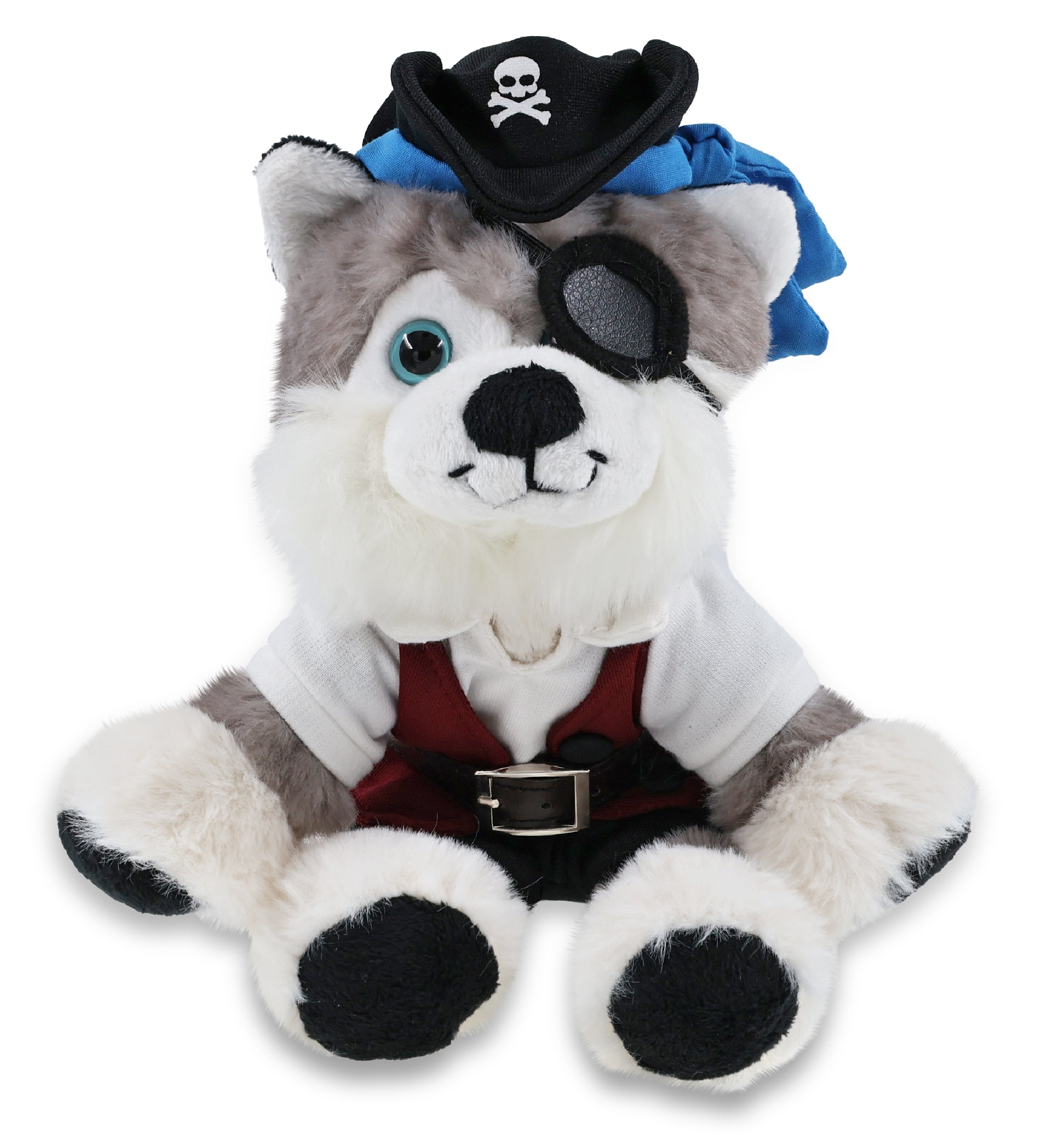 SUPER SOFT PLUSH - FLOPPY HUSKY PIRATE DRESS UP