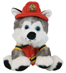 PLUSH FIREMAN - SUPER SOFT PLUSH - FLOPPY HUSKY