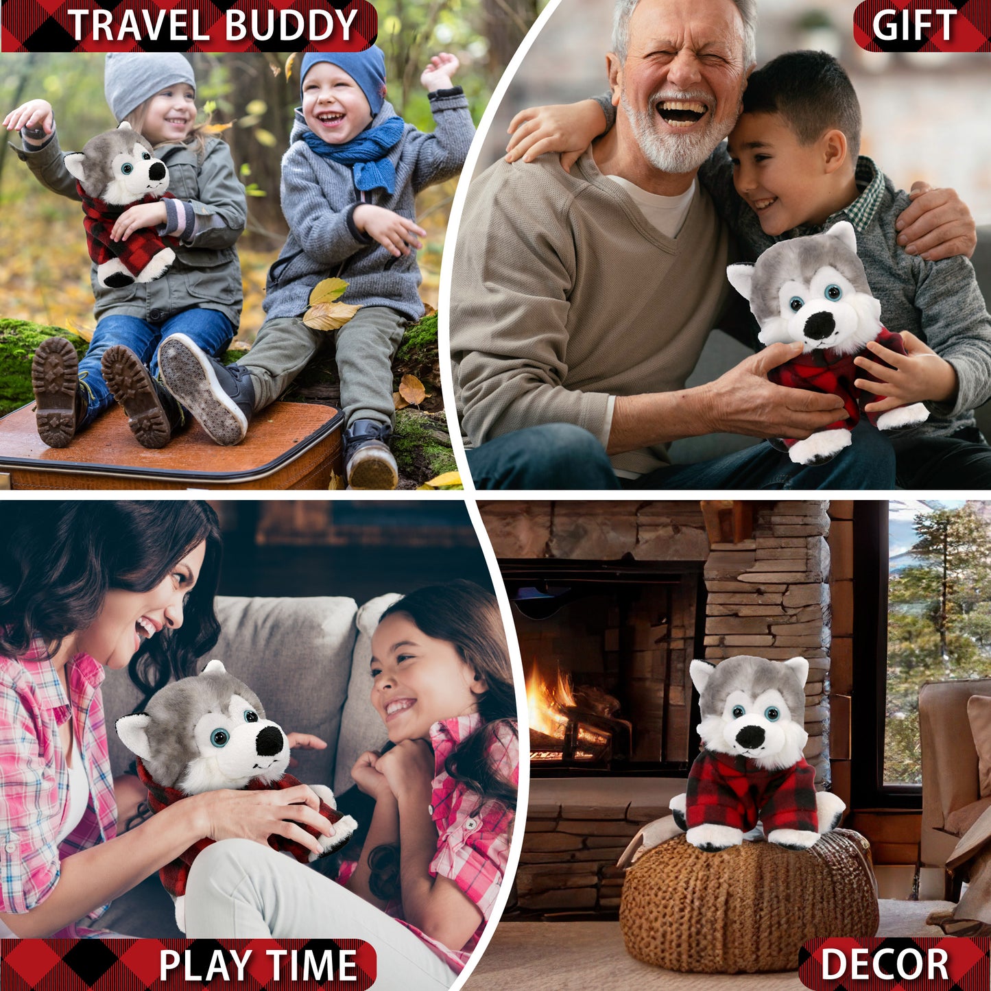 SUPER SOFT PLUSH - FLOPPY HUSKY