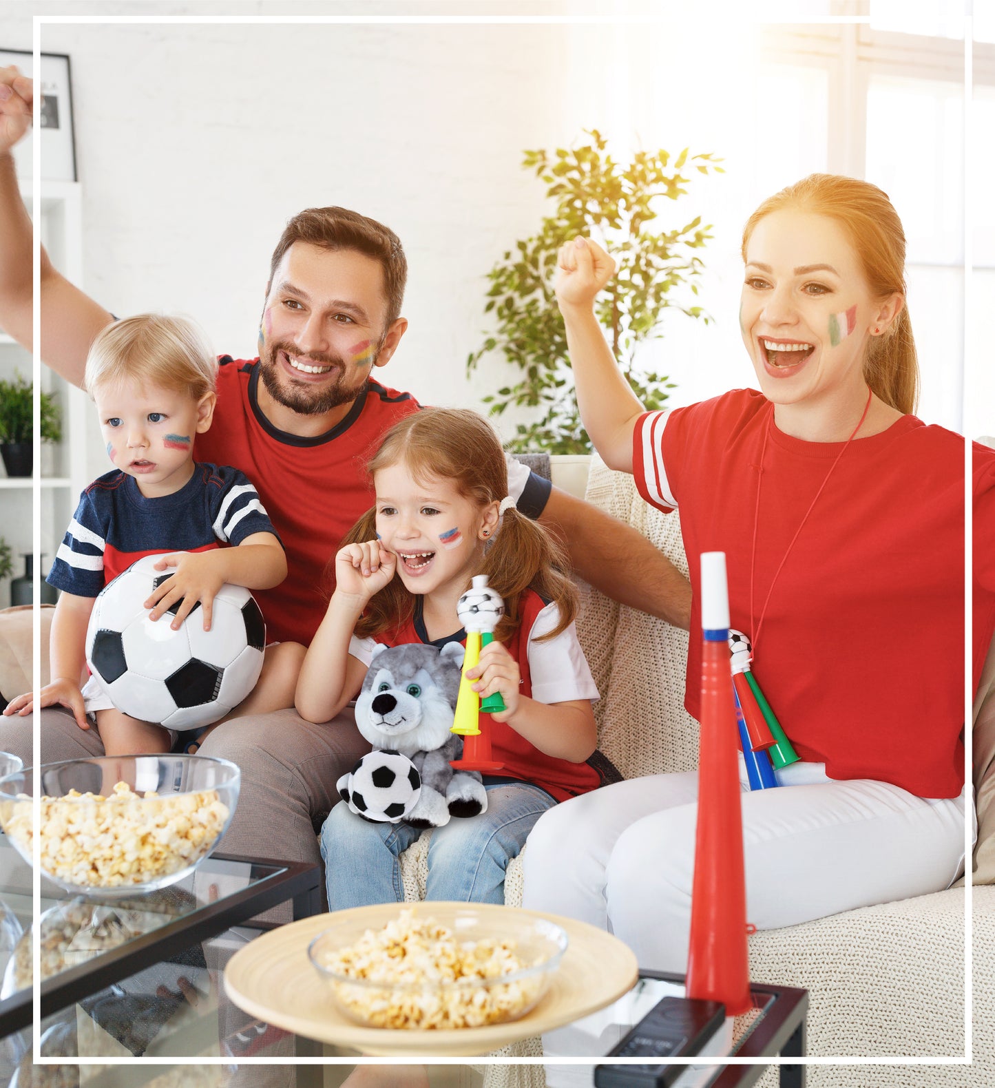 SUPER SOFT PLUSH - FLOPPY HUSKY WITH SOCCER PLUSH