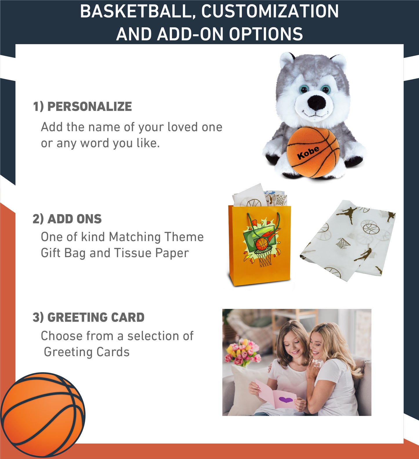 SUPER SOFT PLUSH - FLOPPY HUSKY WITH BASKETBALL PLUSH