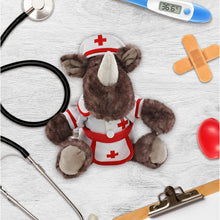 SUPER SOFT PLUSH - SITTING BROWN RHINO NURSE