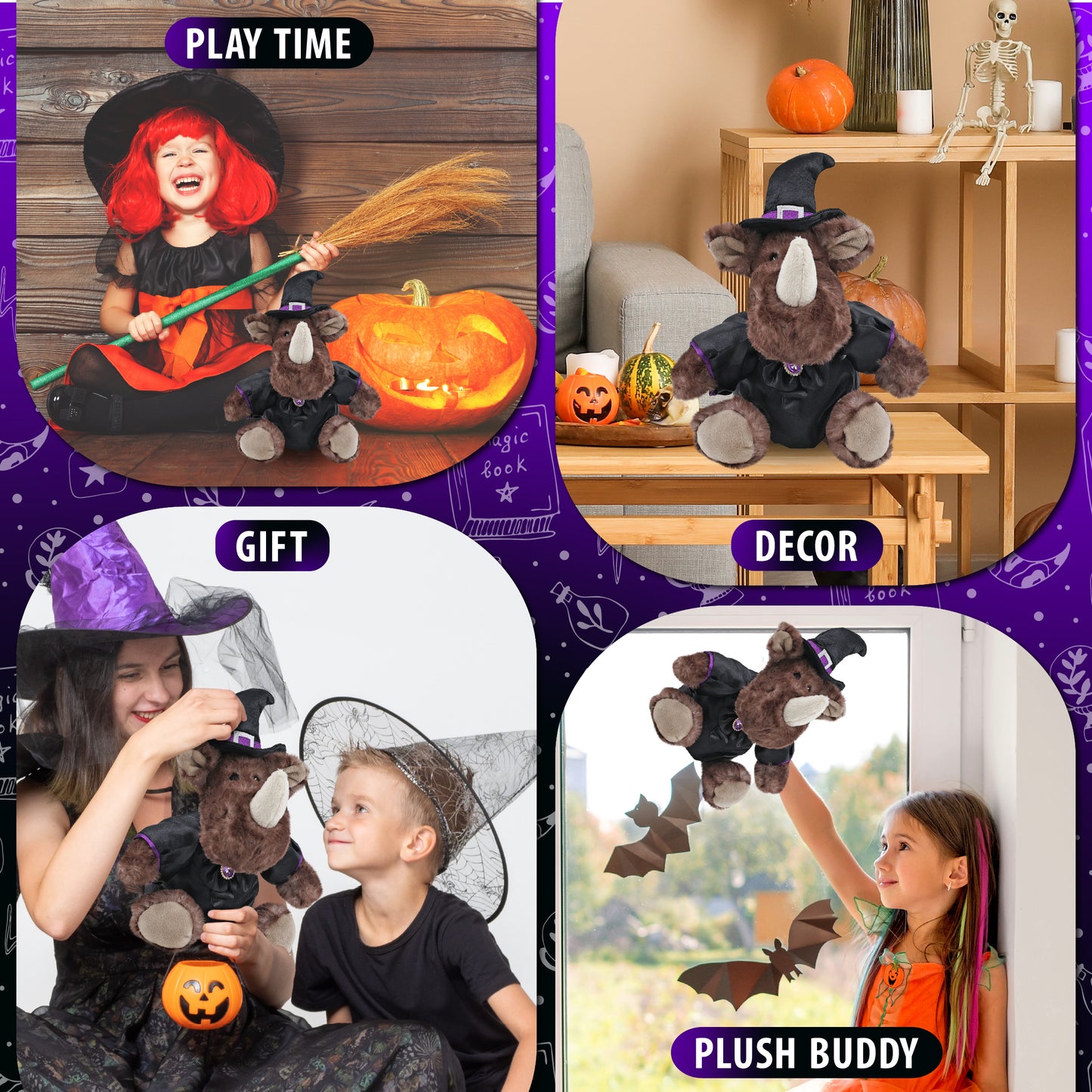 SUPER SOFT PLUSH - WILD MAMMOTH LARGE WITCH DRESS UP