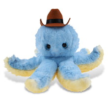 SUPER SOFT PLUSH - BLUE OCTOPUS With COWBOY Dress Up