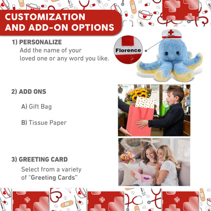 SUPER SOFT PLUSH - BLUE OCTOPUS NURSE