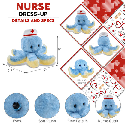 SUPER SOFT PLUSH - BLUE OCTOPUS NURSE