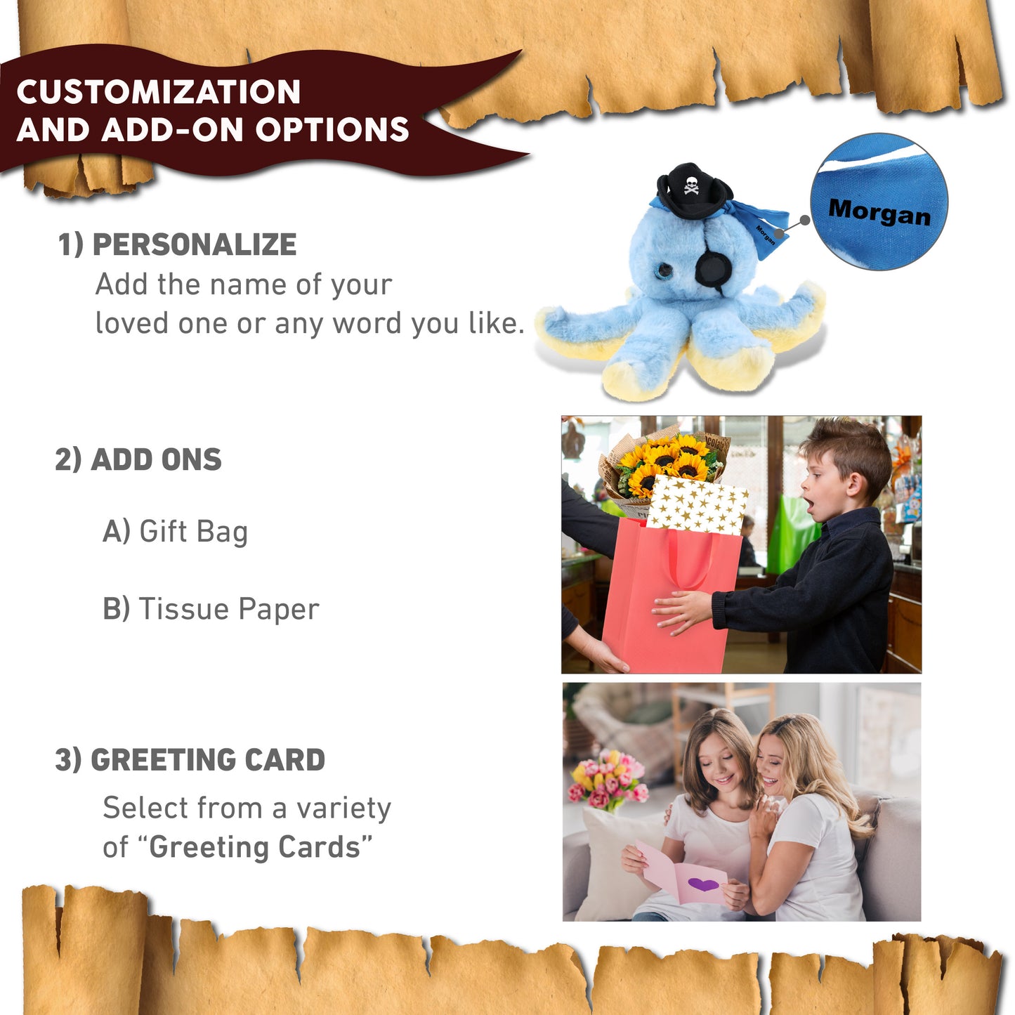 SUPER SOFT PLUSH - BLUE OCTOPUS PIRATE DRESS UP