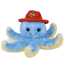 PLUSH FIREMAN - SUPER SOFT PLUSH - BLUE OCTOPUS