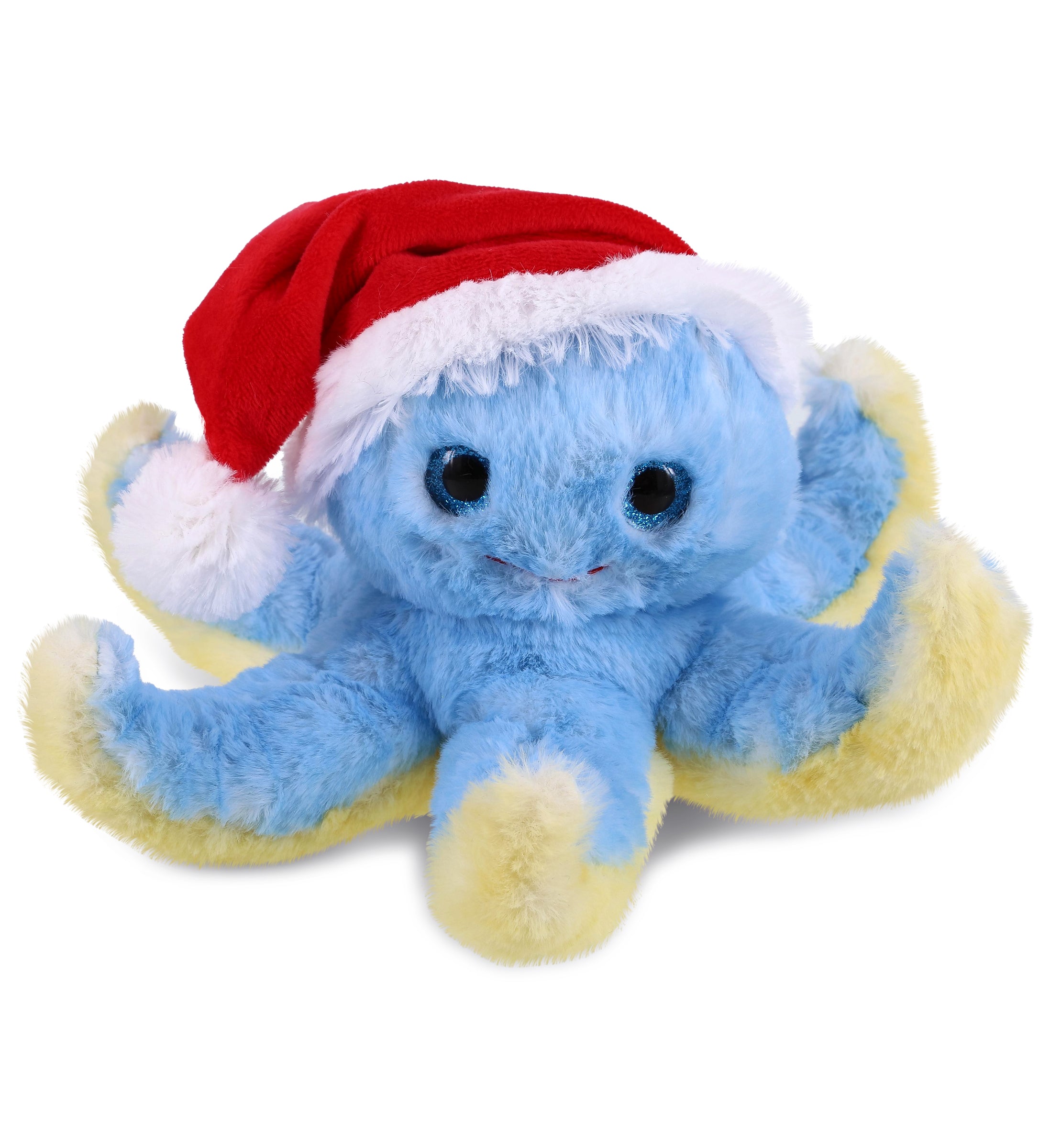 PLUSH SANTA - SUPER SOFT PLUSH - BLUE OCTOPUS