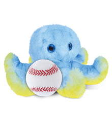 SUPER SOFT PLUSH - BLUE OCTOPUS WITH BASEBALL PLUSH