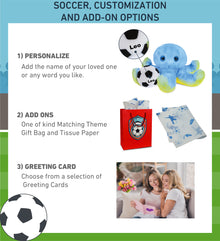 SUPER SOFT PLUSH - BLUE OCTOPUS WITH SOCCER PLUSH