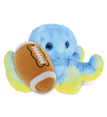 SUPER SOFT PLUSH - BLUE OCTOPUS WITH FOOTBALL PLUSH