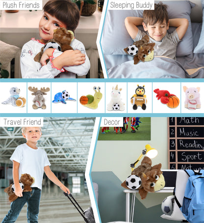 SUPER SOFT PLUSH - BROWN SEA TURTLE SMALL WITH SOCCER PLUSH