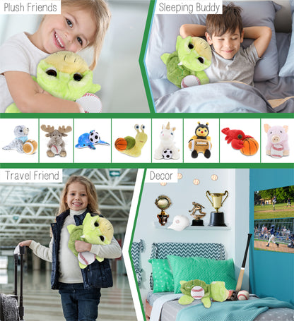 SUPER SOFT PLUSH - GREEN SEA TURTLE LARGE WITH BASEBALL PLUSH