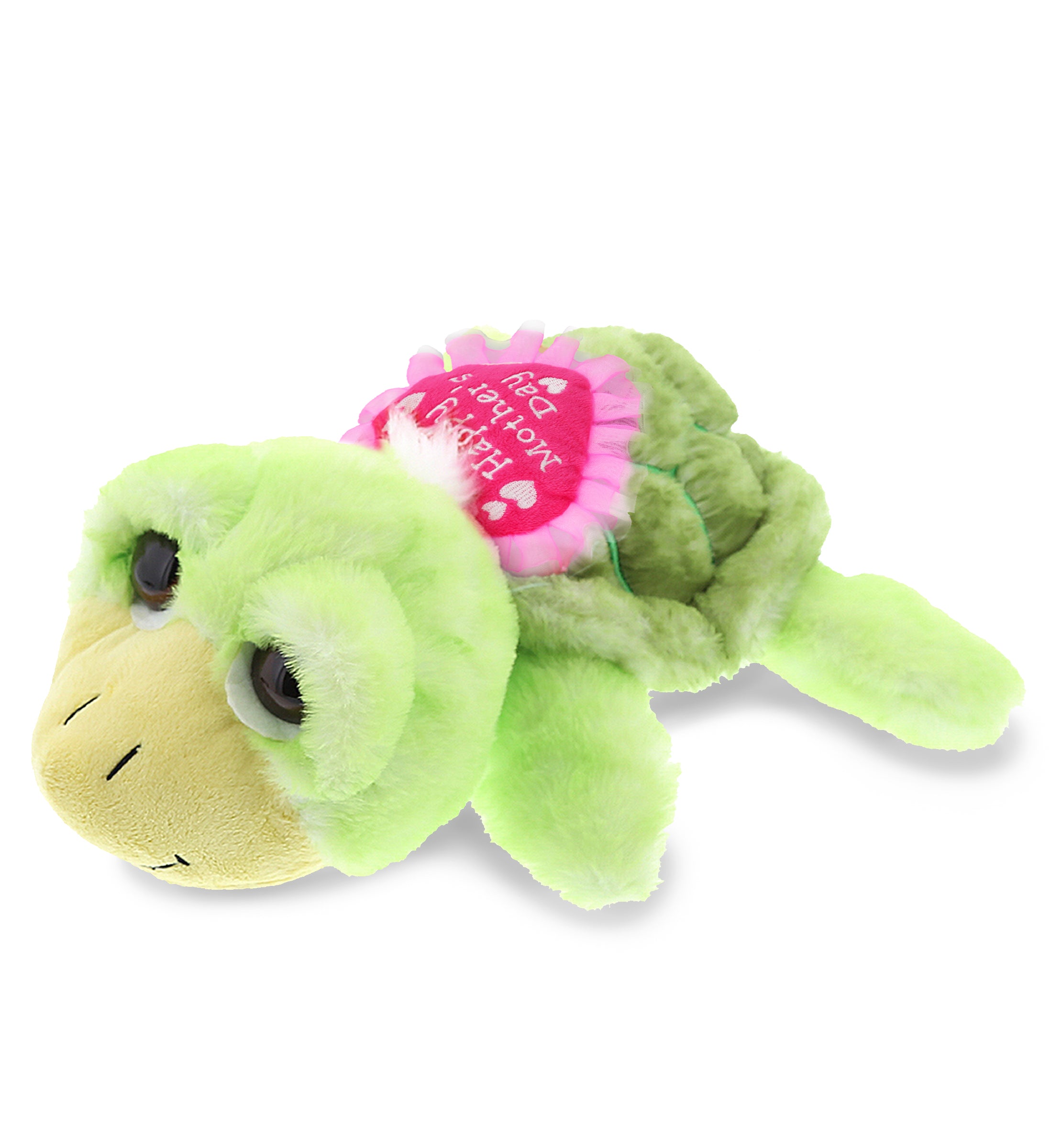 PLUSH MOTHERS DAY HEART - SUPER SOFT PLUSH - GREEN SEA TURTLE LARGE