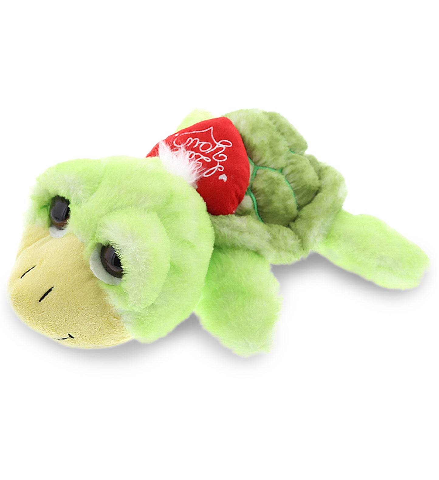 PLUSH I LOVE YOU RED HEART - SUPER SOFT PLUSH - GREEN SEA TURTLE LARGE