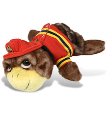PLUSH FIREMAN - SUPER SOFT PLUSH - BROWN SEA TURTLE LARGE