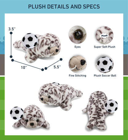 SUPER-SOFT PLUSH - SEAL 10" WITH SOCCER PLUSH