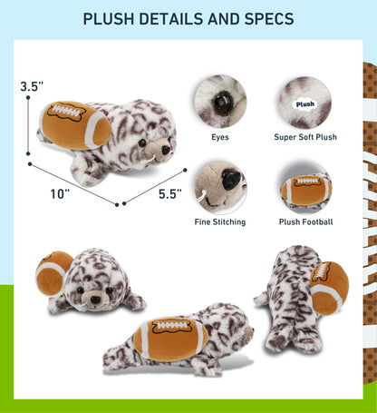 SUPER-SOFT PLUSH - SEAL 10" WITH FOOTBALL PLUSH