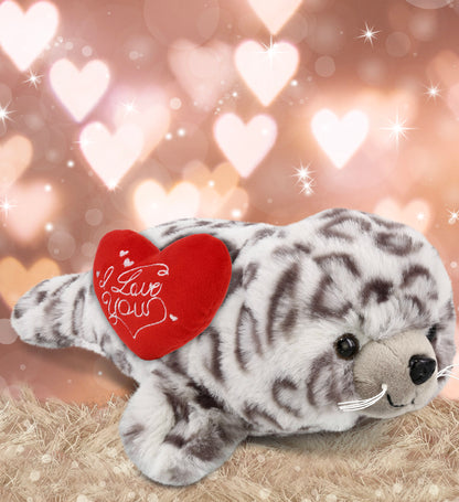 PLUSH I LOVE YOU RED HEART - SUPER-SOFT PLUSH - SEAL 10"