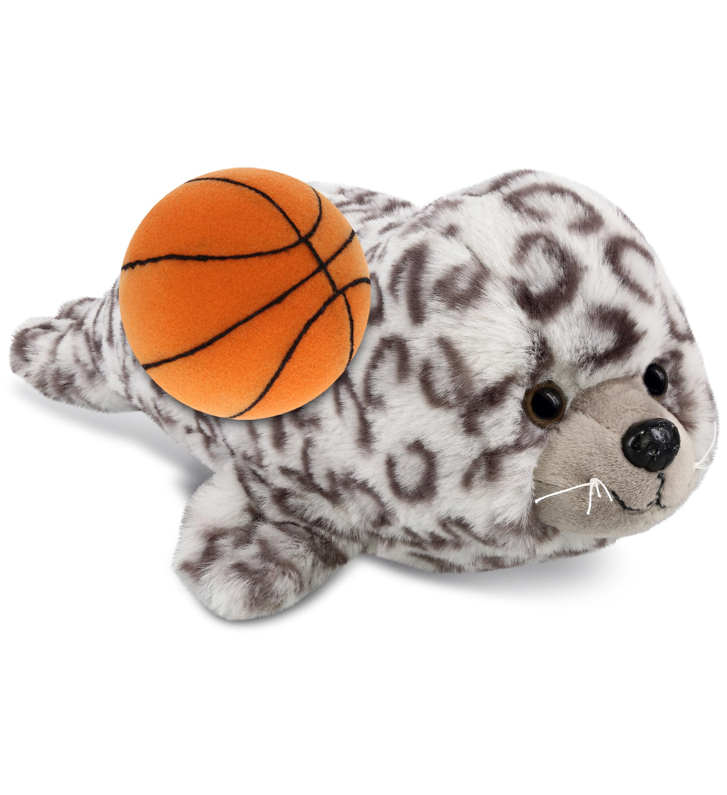 PLUSH BASKETBALL - SUPER-SOFT PLUSH - SEAL 12"