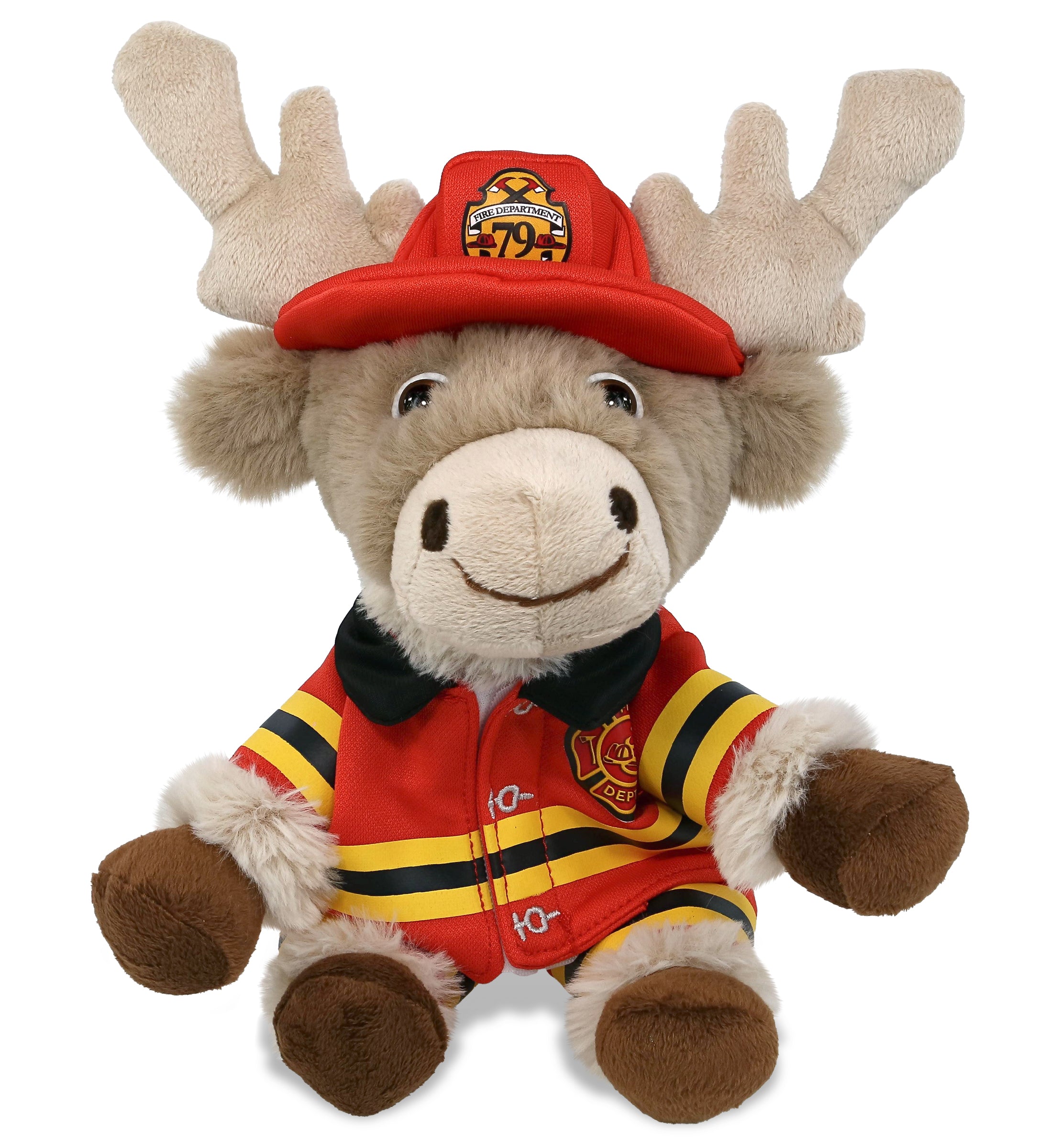 PLUSH FIREMAN - SUPER-SOFT PLUSH - SQUAT REINDEER 8.5"
