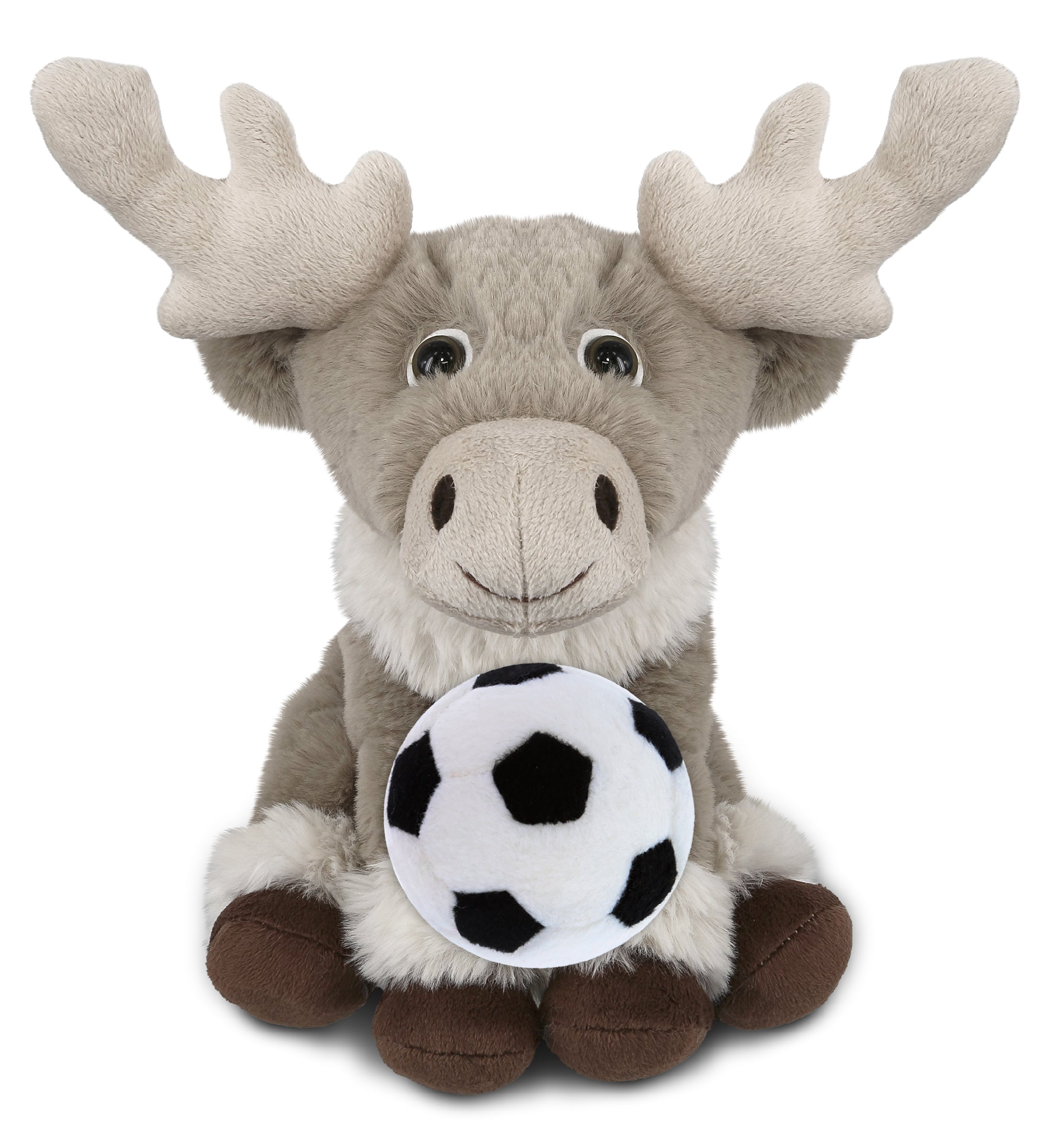 SUPER-SOFT PLUSH - SQUAT REINDEER 8.5" WITH SOCCER PLUSH