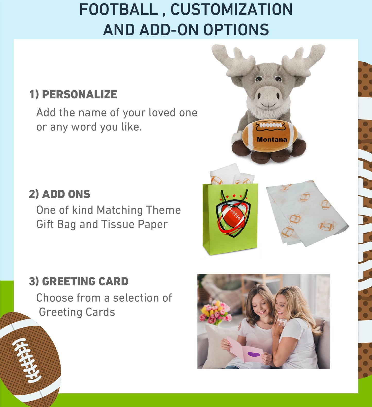 SUPER-SOFT PLUSH - SQUAT REINDEER 8.5" WITH FOOTBALL PLUSH