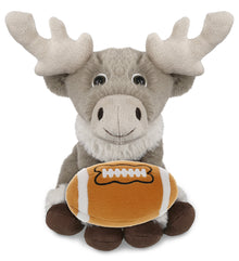 SUPER-SOFT PLUSH - SQUAT REINDEER 8.5" WITH FOOTBALL PLUSH