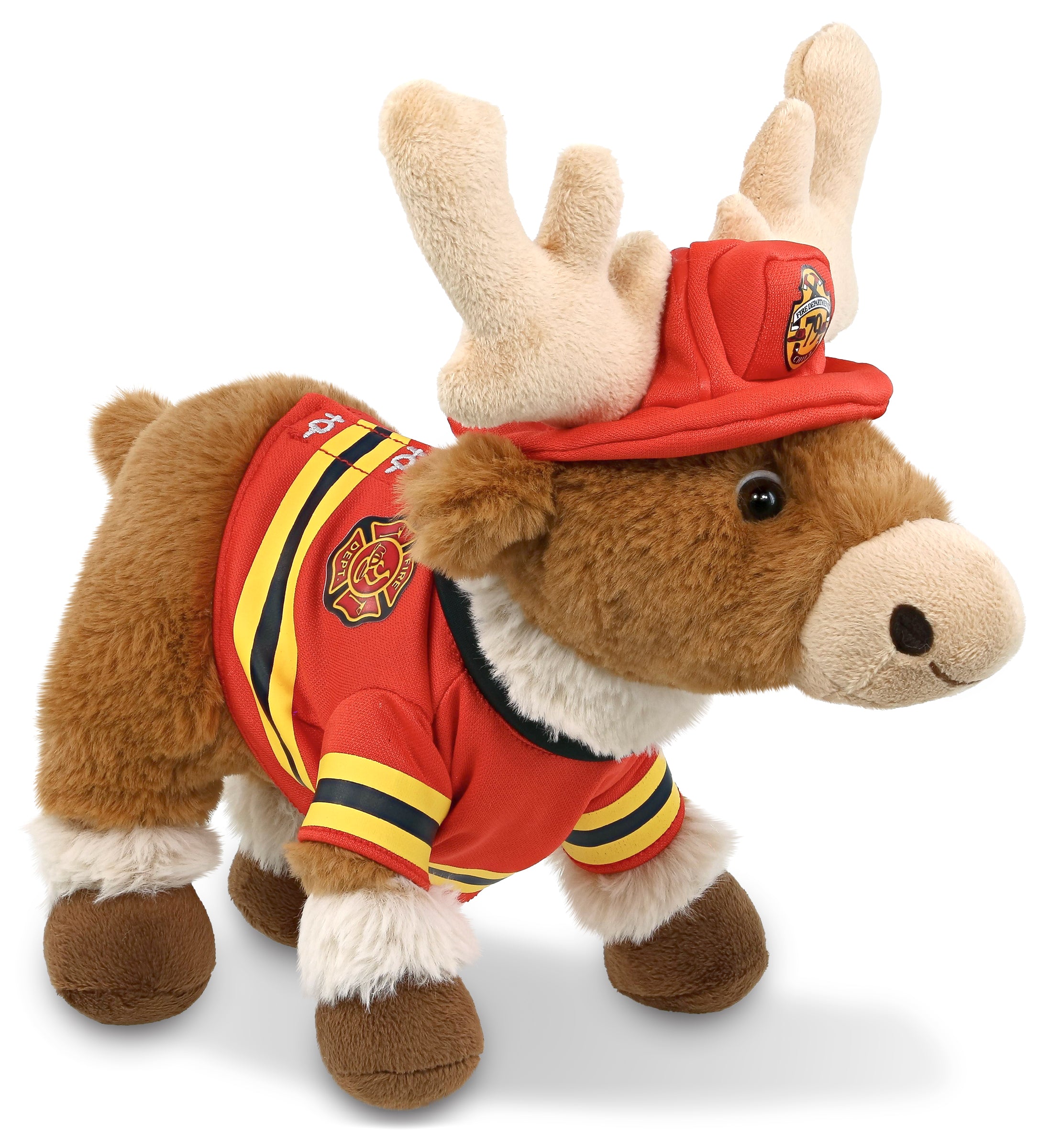 PLUSH FIREMAN - SUPER-SOFT PLUSH - STANDING REINDEER 11"