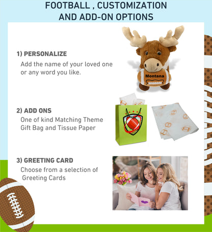SUPER-SOFT PLUSH - STANDING REINDEER 11" WITH FOOTBALL PLUSH