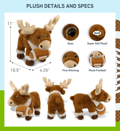 SUPER-SOFT PLUSH - STANDING REINDEER 11" WITH FOOTBALL PLUSH