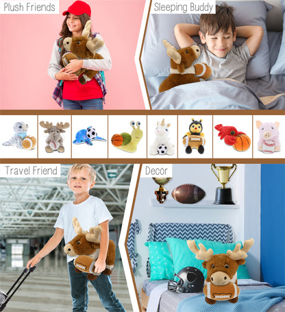 SUPER-SOFT PLUSH - STANDING REINDEER 11" WITH FOOTBALL PLUSH