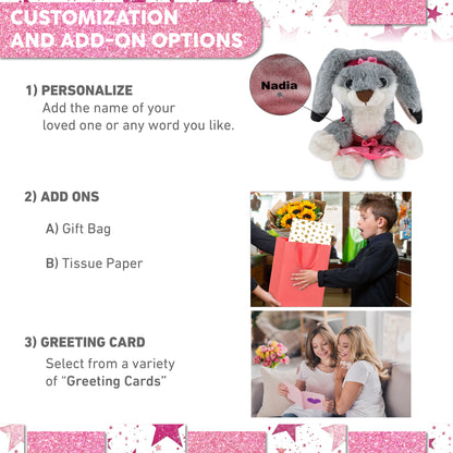 SUPER-SOFT PLUSH - GREY RABBIT 7" BALLERINA