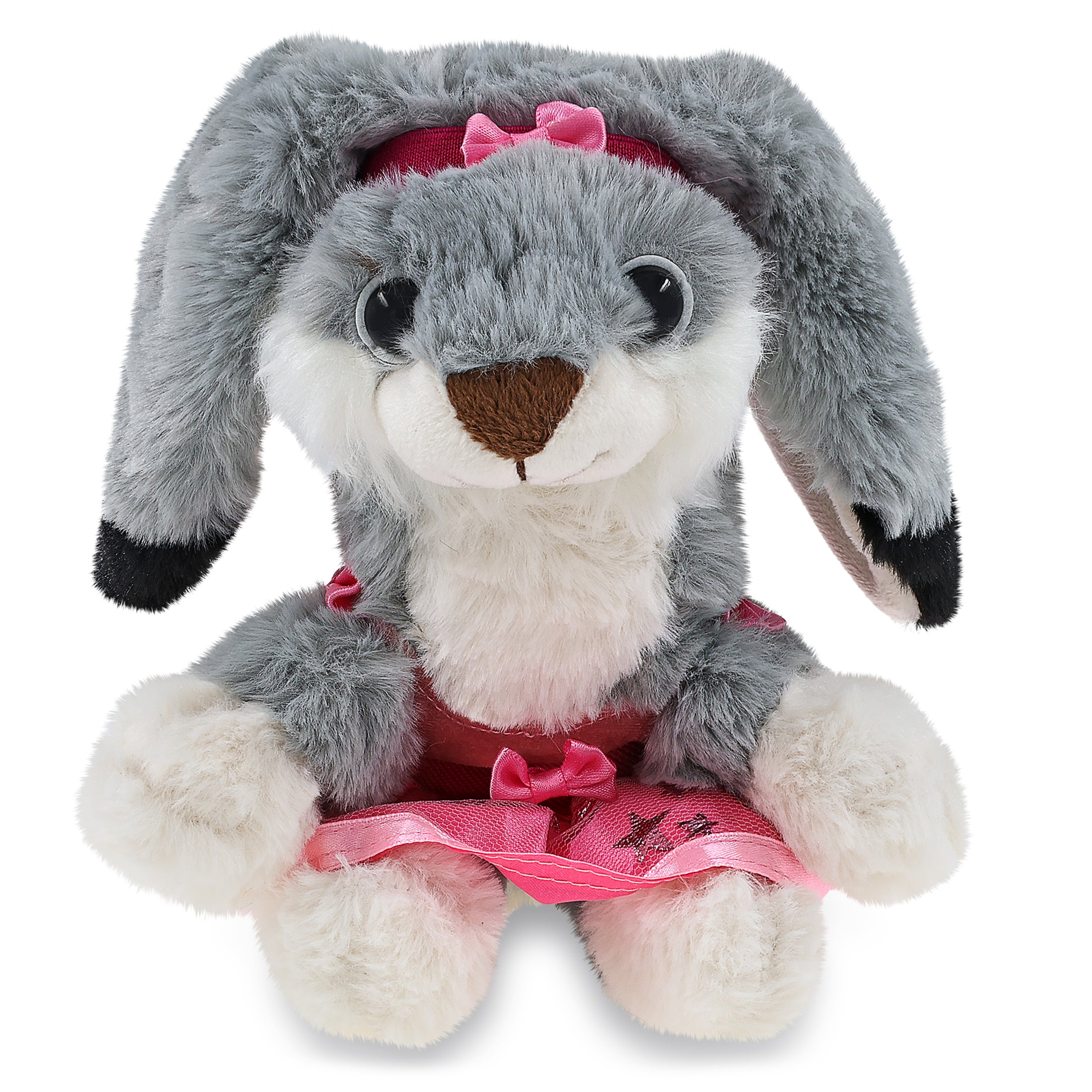 SUPER-SOFT PLUSH - GREY RABBIT 7" BALLERINA